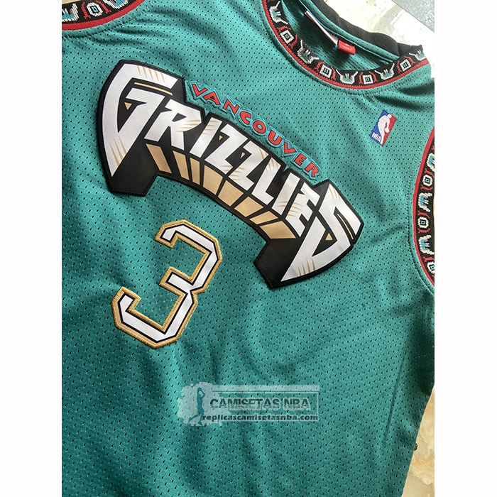 Camiseta Memphis Grizzlies Shareef Abdur-Rahim NO 3 Mitchell & Ness 1996-97 Verde